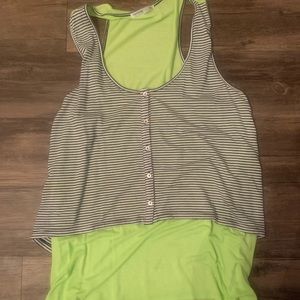 Black and white layered tank